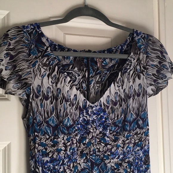 Free people flouncy short sleeved mini dress - Picture 2 of 5